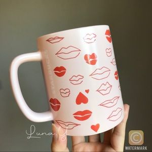 Starbucks Lips Heart Baby Pink Mug Cup Valentine’s exclusive Tea Coffee